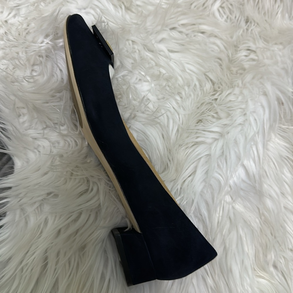 Tory Burch Black Navy Suede Pump - Picture 6 of 10